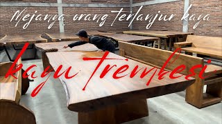 MEJA KAYU TREMBESI 5 METER SOLID