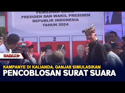 Kampanye Di Kalianda, Ganjar Simulasikan Pencoblosan Surat Suara