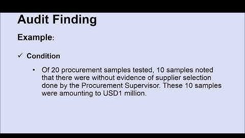 Write Highly Effective Internal Audit Report- Audit Finding