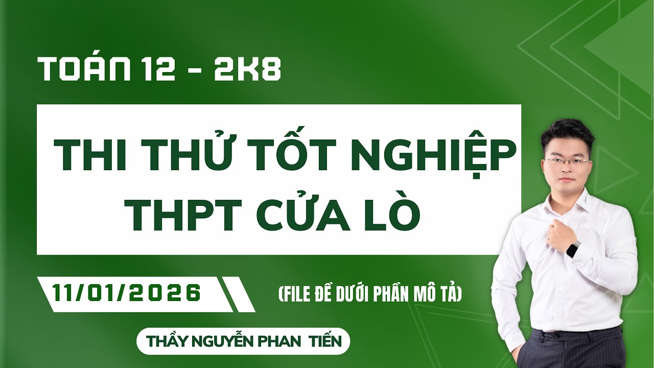 TOÁN 12 -  ĐỀ THI THỬ  TỐT NGHIỆP THPT CỬA LÒ