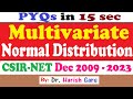 PYQs on Multivariate Normal Distribution | Short Cut Tricks | Dec 2009 to 2023