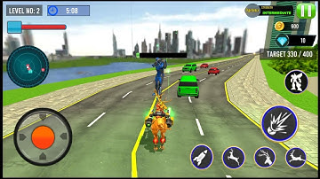 Deer Robot Car Game - Robot Transforming Games - Android Gameplay