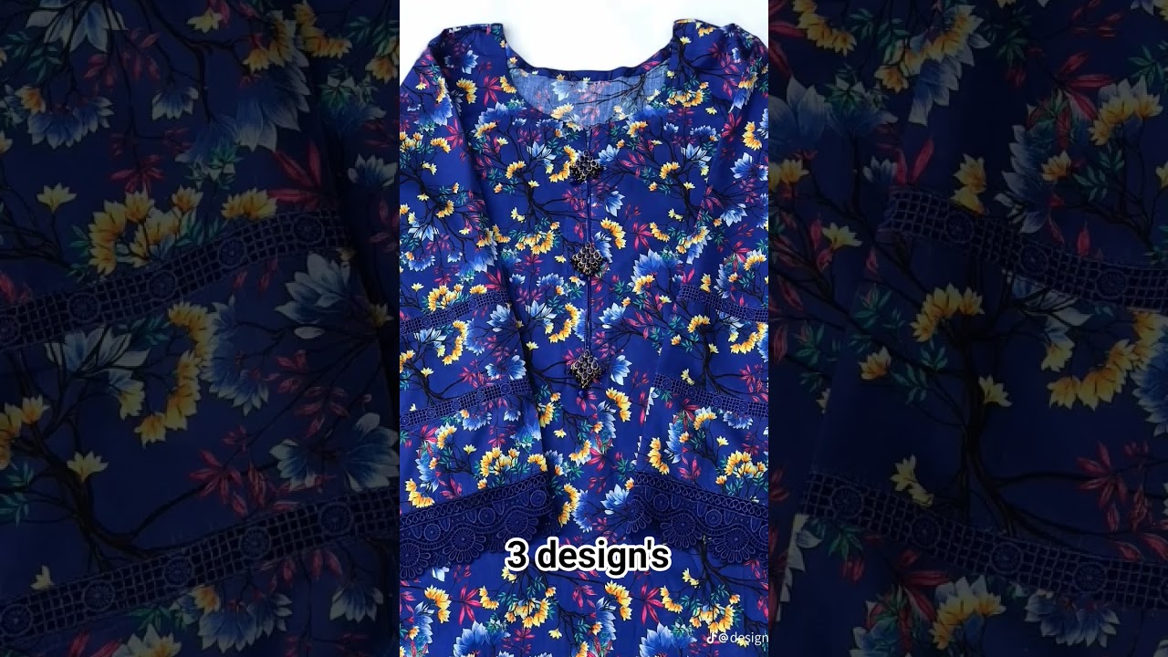 3 different lawn printed shirt design 