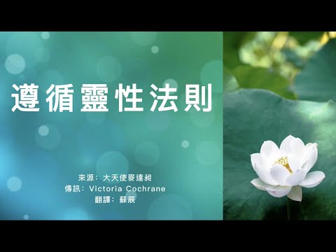 【大天使麥達昶】遵循靈性法則的生活方式
