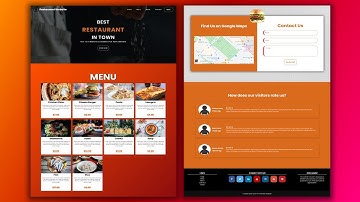 Build a Responsive Website for Restaurants | HTML and CSS ( 2020 ) ( part 1 )