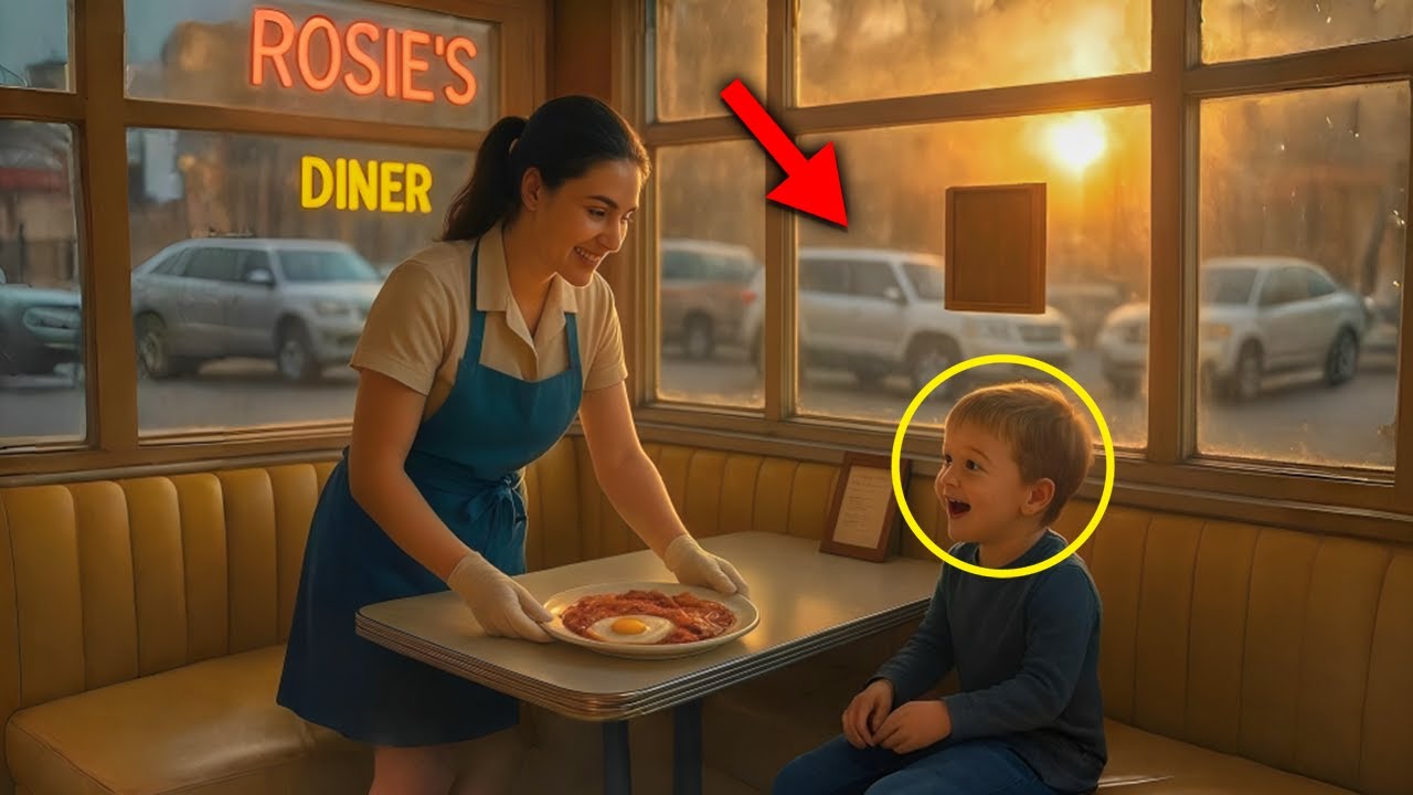 نادلة تُطعم صبيًا يتيما سرا كل يوم… حتى توقفت أربع سيارات عسكرية أمام مطعمها!