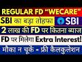 SBI Bank Interest Rates On Fixed Deposit 2026 || SBI FD || SBI Regular WECARE FD Plan Calculation.