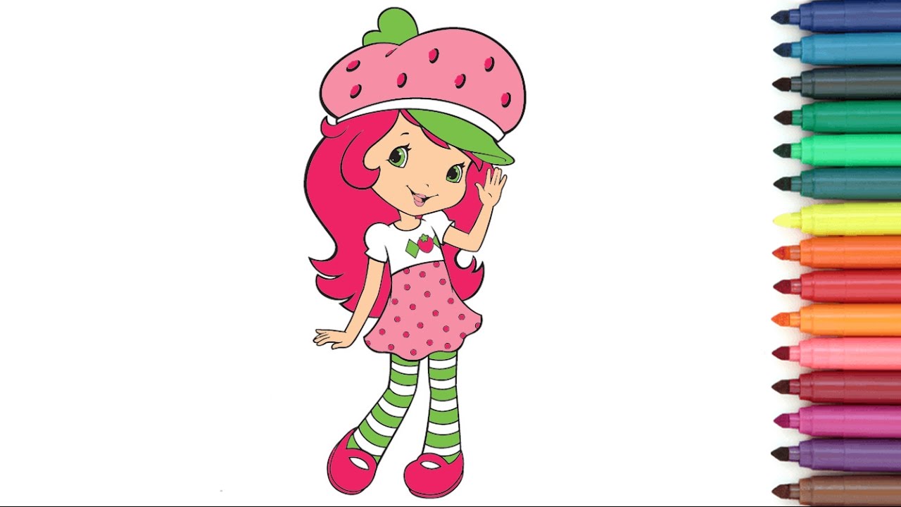 WONDERFUL Strawberry Shortcake [Coloring Page For Kids] - YouTube