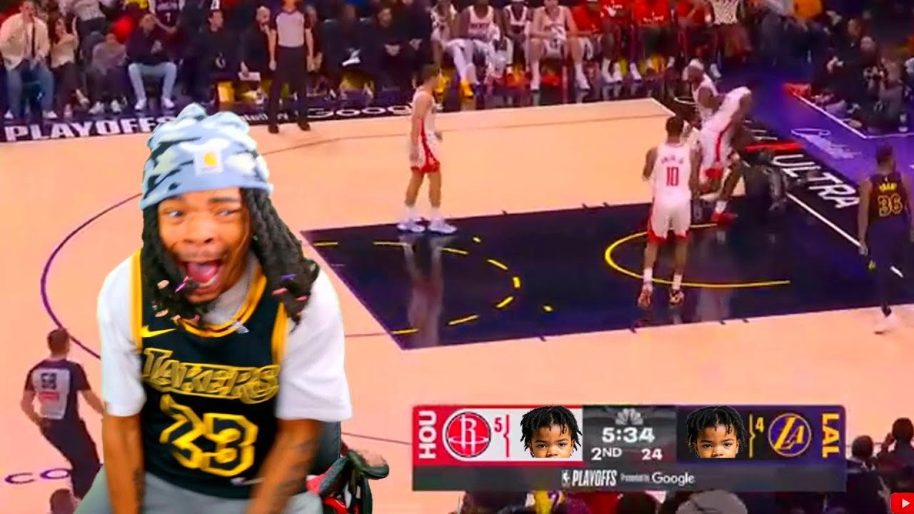 LeBron Fan LIVE Reaction To Game 2 vs Houston Rockets NBA Playoffs ...