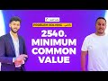 2540 minimum common value  problem solving 