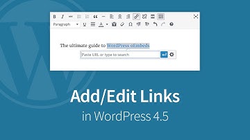 How to Add/Edit Links in WordPress 4.5 WYSIWYG Editor