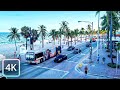 【4K】Relax Views of the American Shoreline Through My Window - Beach, Cars, and Life Unfold!