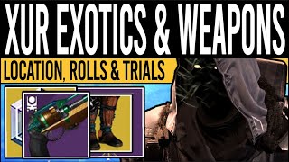 Destiny 2 | Xur's NEW Weapons & Armor! - Weapon Rolls, Exotics, Location & Trials | 8th October