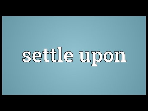 Settle upon Meaning