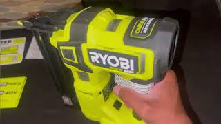 RYOBI ONE+ HP 18V 18-Gauge Brushless Cordless AirStrike Brad Nailer unboxing