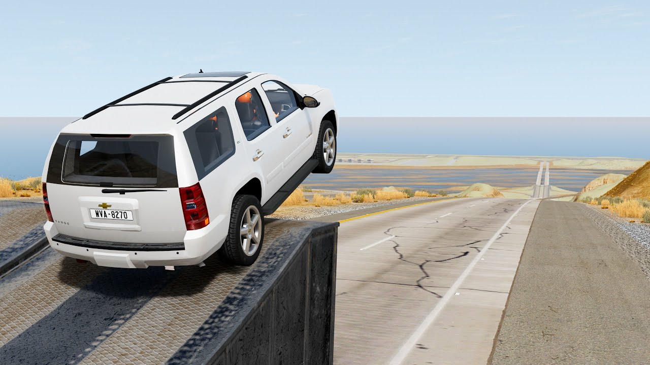 محاكي الحوادث BeamNG.drive | القفز بسرعة عالية 🚗✈️ (78#)