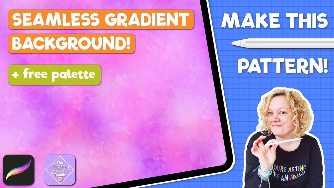 Create a Seamless Ombre Gradient Background in Procreate | Beginner ...