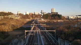 仙台市営地下鉄東西線　国際センター駅展望テラスより　広瀬川を渡る地下鉄東西線