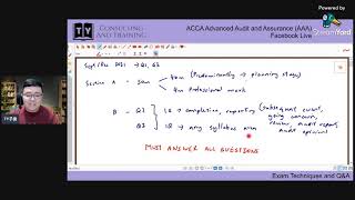 ACCA AAA Exam Techniques and Q&A Live Stream (March 2022 Exam)