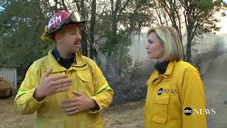 Firefighters use bulldozers to help contain California wildfires