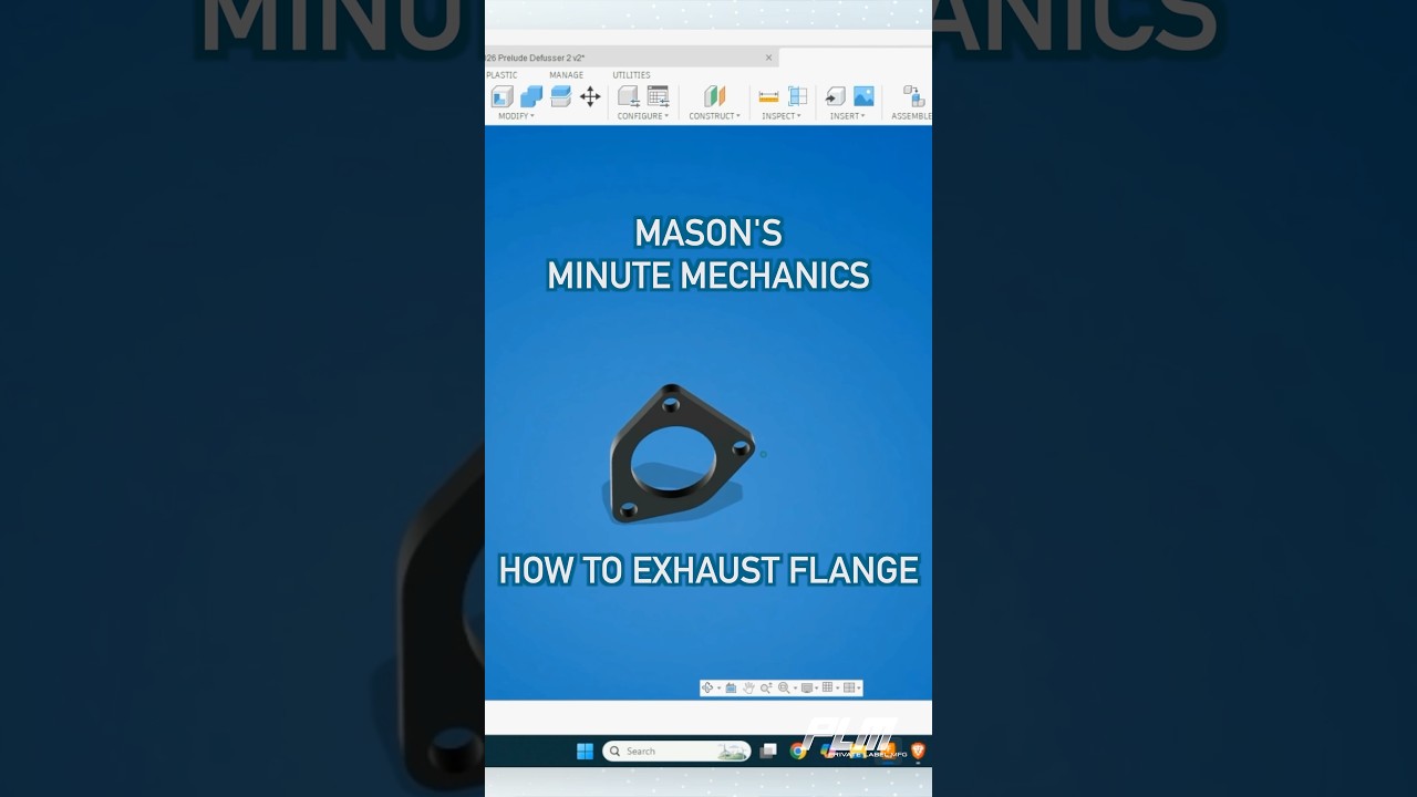 Краткий курс механики от Мейсона, выпуск 2 | Проектирование выхлопного фланца в САПР