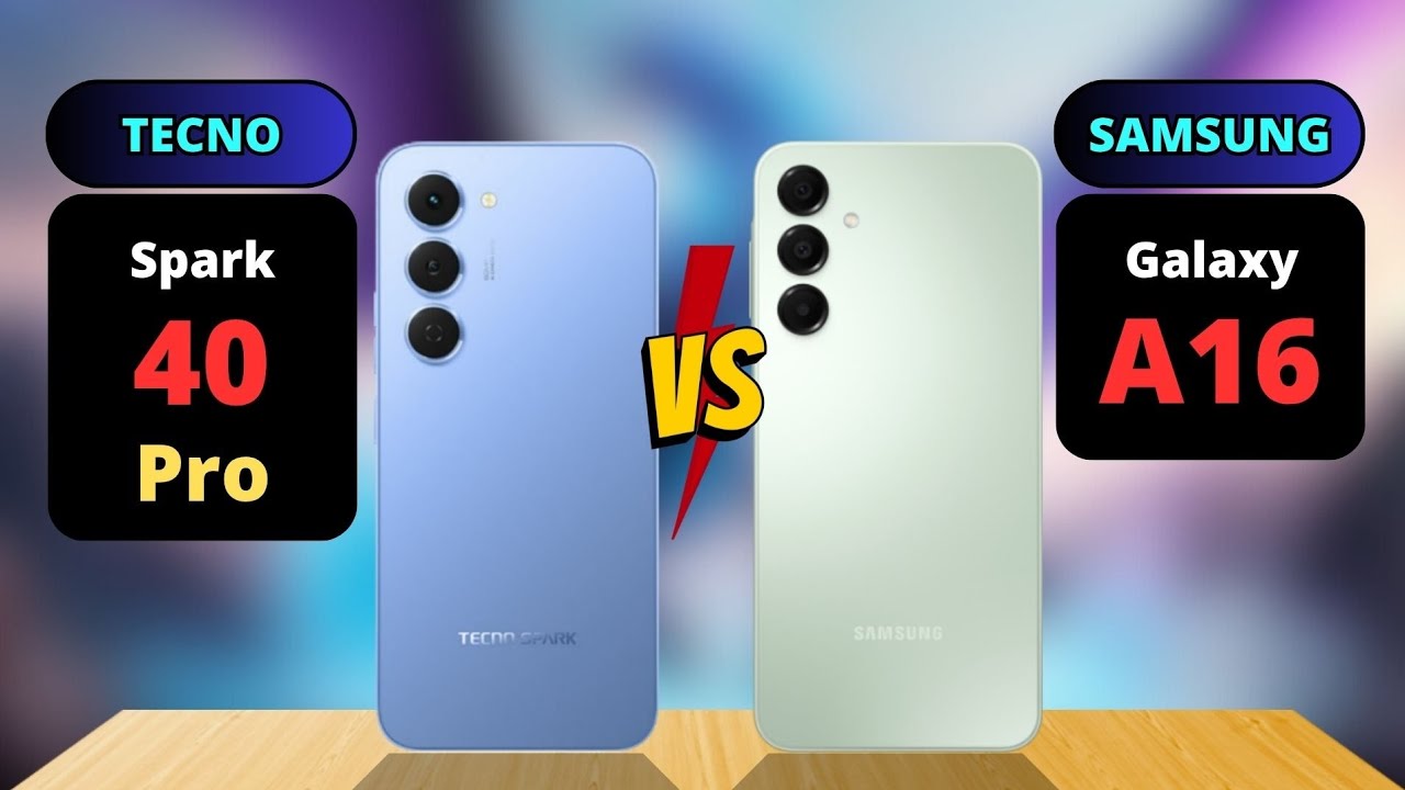 Tecno Spark 40 Pro vs Samsung Galaxy A16 Comparison