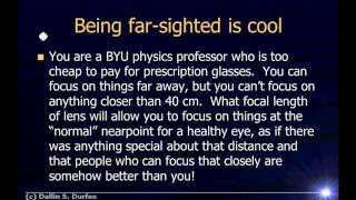 Physics123 Example Problems - Cameras and Glasses