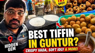 👉 Best Tiffin in Guntur? 😱 Hidden Gem with Crispy Vada & Soft Idly! #guntur #streetfood #tiffin