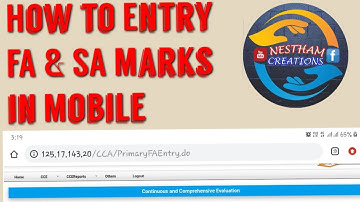 FA & SA Marks Entry in Mobile easily