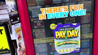Michigan lottery machine attract mode, shell convenience, store, Monroe, Michigan. ￼