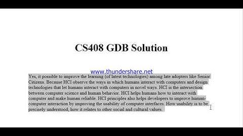 CS408 GDB Solution