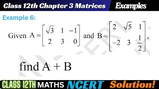 Example 6 Chapter 3 Matrices Class 12 Math | Example 6 Class12 Ch 3 NCERT Maths
