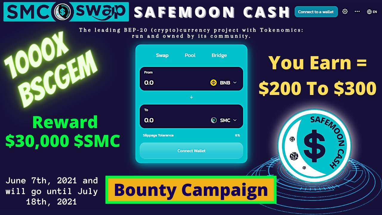 SafeMoon Cash Huge 1000X » The Leading BEP-20 Crypto Currency Project - BSC GEM