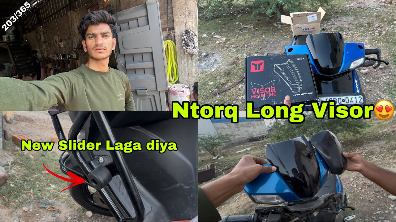 Ntorq Me Long Visor Laga diya🤨