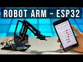 Robot arm using esp32 and smartphone  complete robot arm assembly 