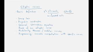 Project Elliptic Curves - 01 - Introduction To The Project