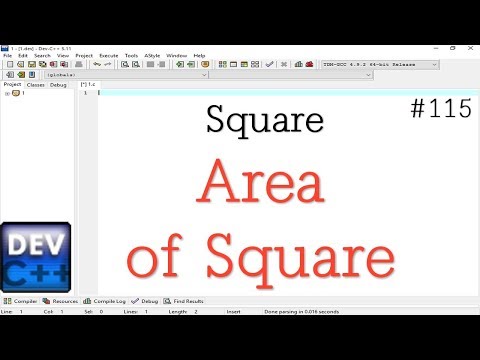 Write a program for find the value of Area of Square in C Programming language