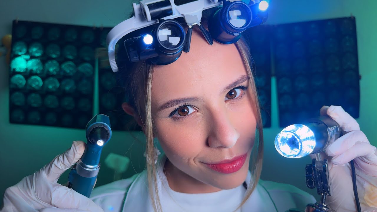 ASMR Exame Completo: Consulta de Olhos, Ouvidos e Pele [MUITO RELAXANTE]