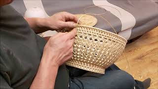 Плетение хлебницы часть 3 колечки узелком,кромки
