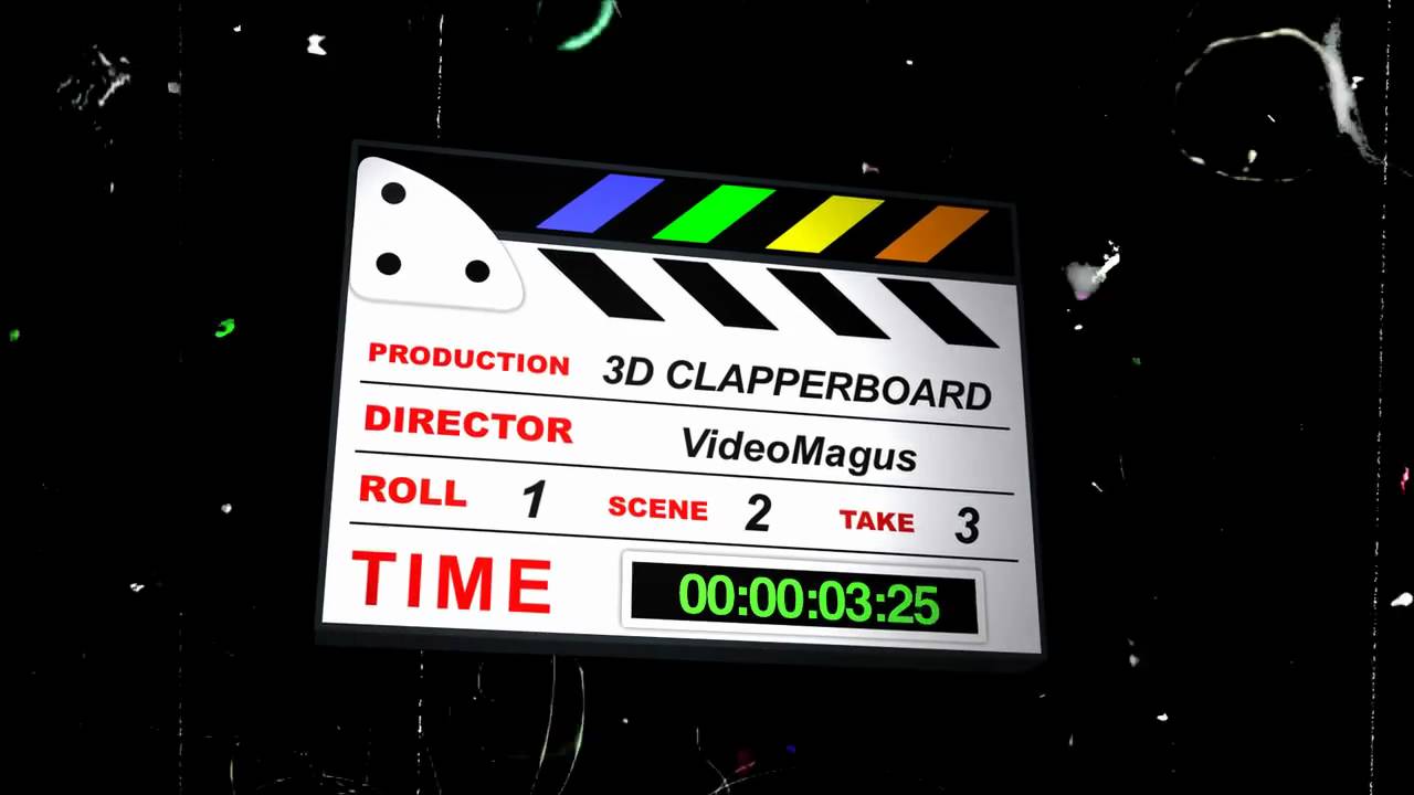 Apple Motion template - 3D Clapperboard - YouTube