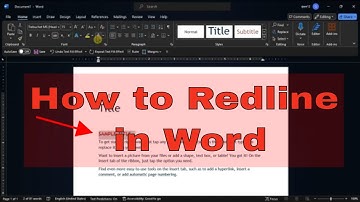 How to REDLINE a Document in Microsoft Word (Tutorial)