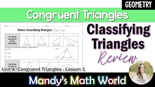 Classifying Triangles Review High School Geometry