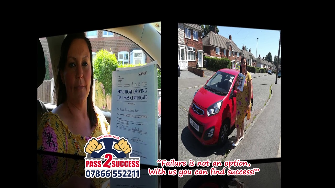 Lisa 1st Attempt driving test pass on 27/06/2018 at Kingstanding