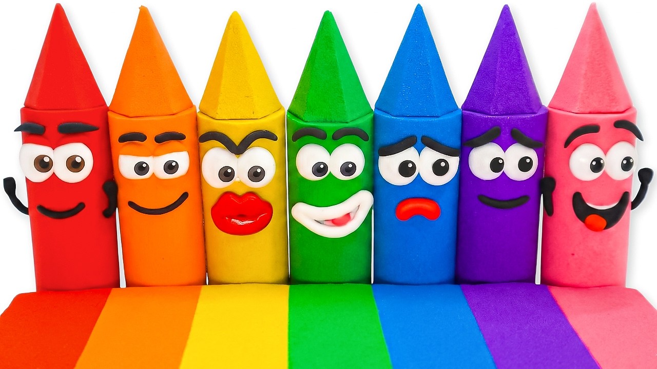 ASMR How to Make Satisfying Colorful Crayons with Kinetic Sand🌈Satisfying Video