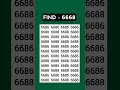 Think you're a genius? Try this focus test – find 6668! #Shorts
