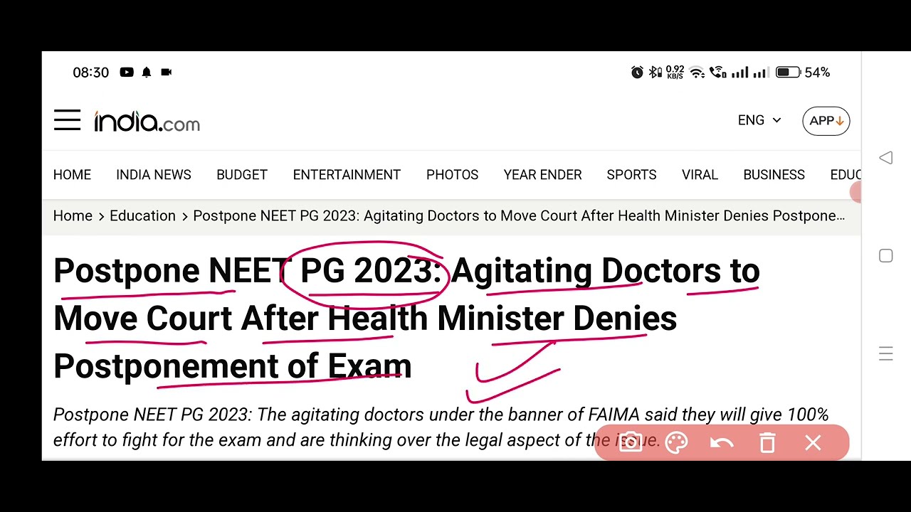 Health Minister Again Meet🤝 Message For Students Neet Pg 2023 PostponelNeet PG 2023 Latest NewsToday