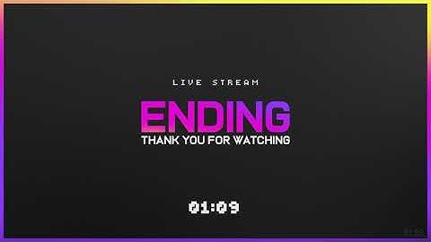 5 Min Countdown   Live Stream ENDING Twitch Gradient 1080P HD
