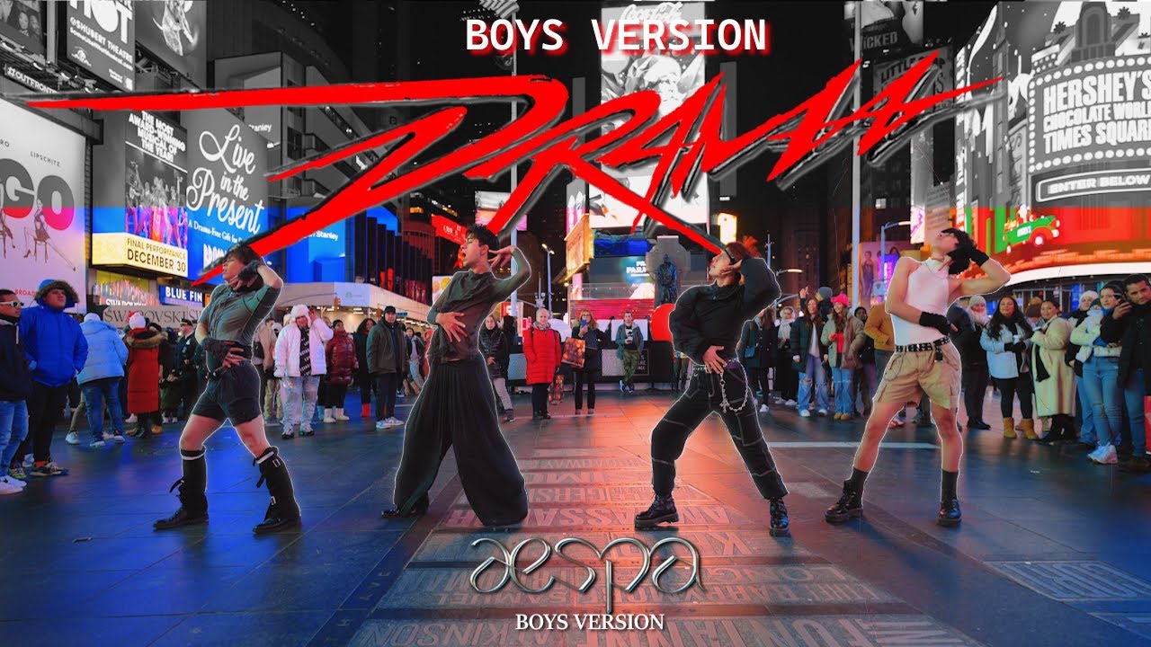 [KPOP IN PUBLIC NYC | TIMES SQUARE] AESPA (에스파) "DRAMA" Dance Cover by F4MX [BOYS VERSION]