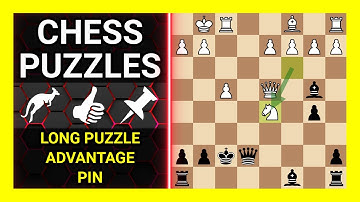 Chess Puzzles to Practice. Themes: Long puzzle, Advantage, Pin. Learn Chess