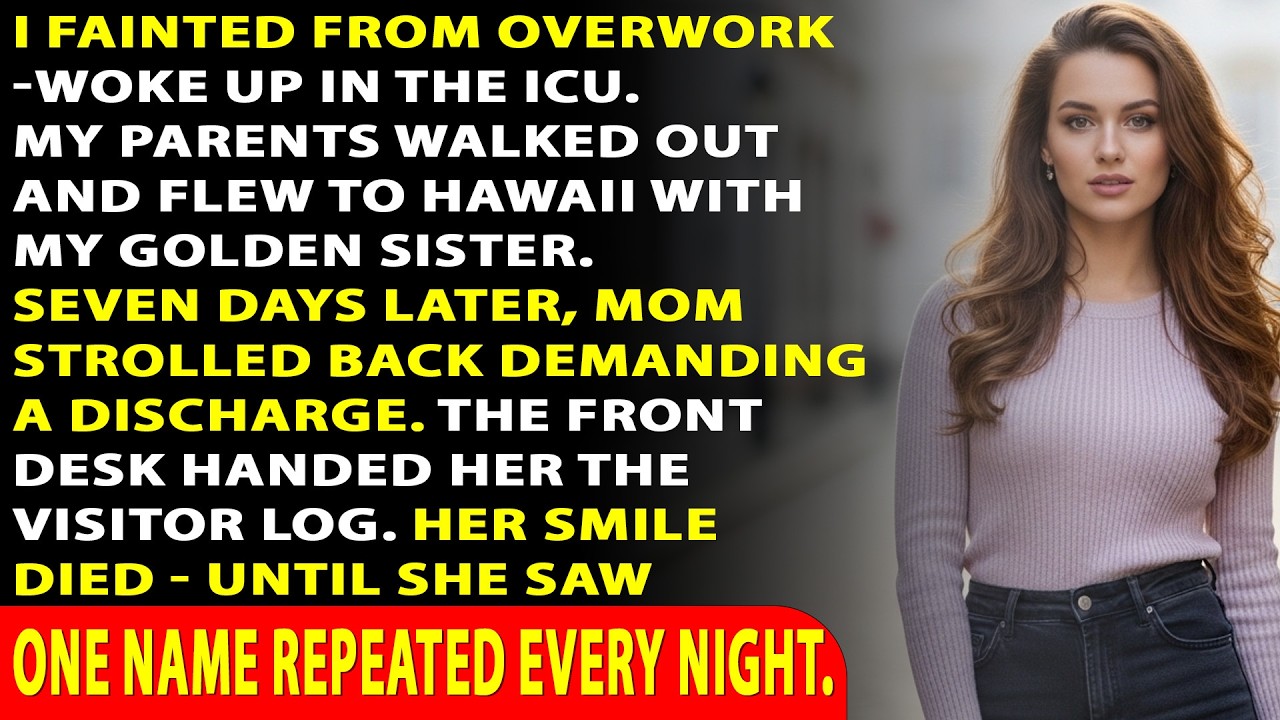 My Parents Abandoned Me In The ICU For My Sister's Trip. The Visitor Log Revealed A 32-Year Secret